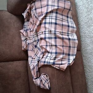 Emery Rose Faux Flannel Plaid Shacket 4X